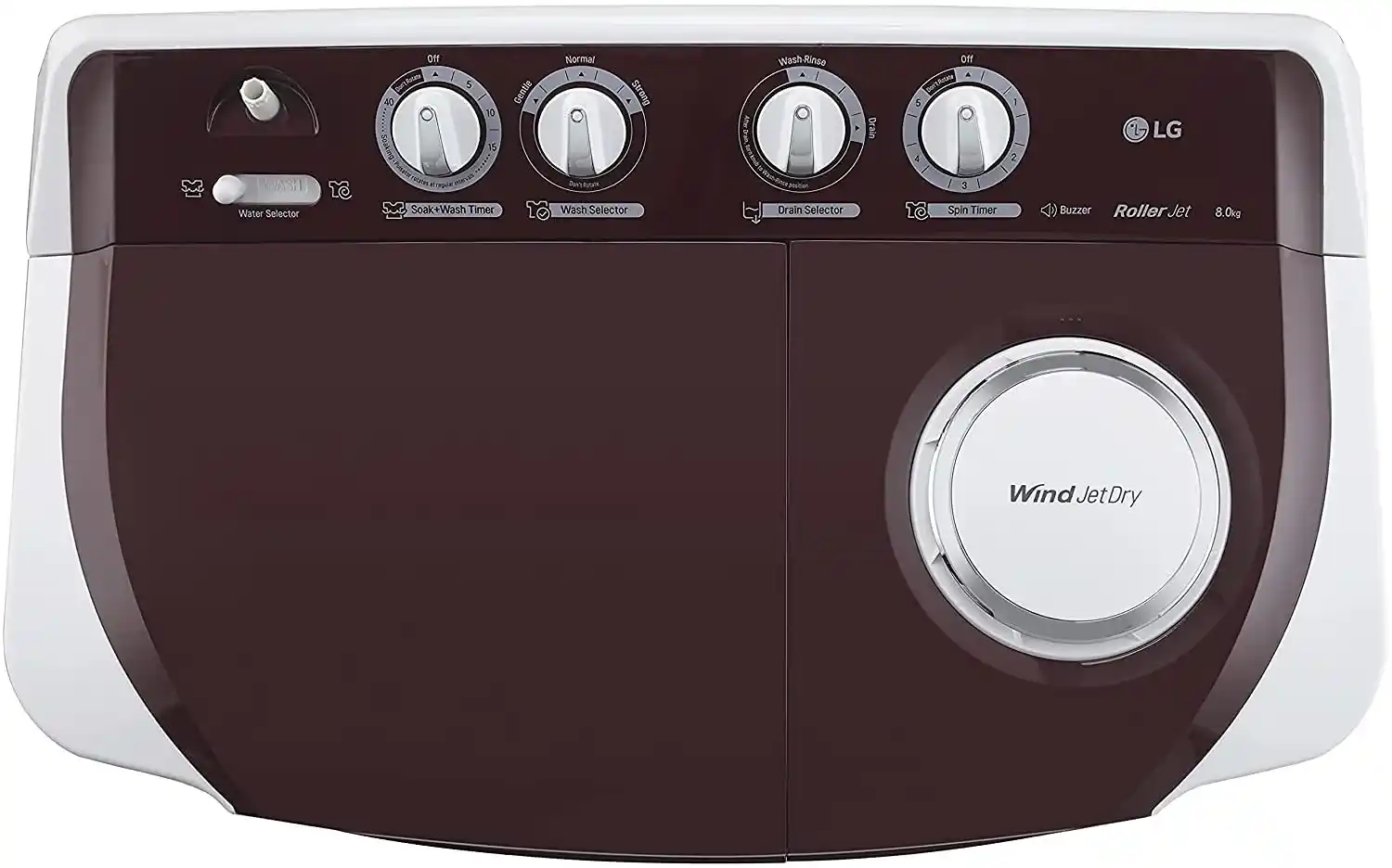 Lg-7.5-Kg-Semi-Automatic-Top-Load-Washing-Machine-Maroon P7510Rraz