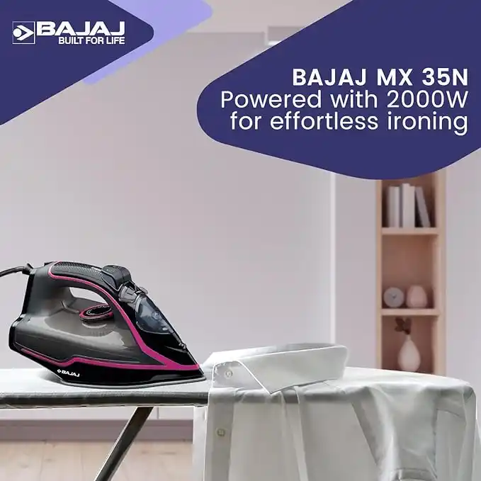 Bajaj-Mx-35N-(Black-Pink)-Steam-Iron