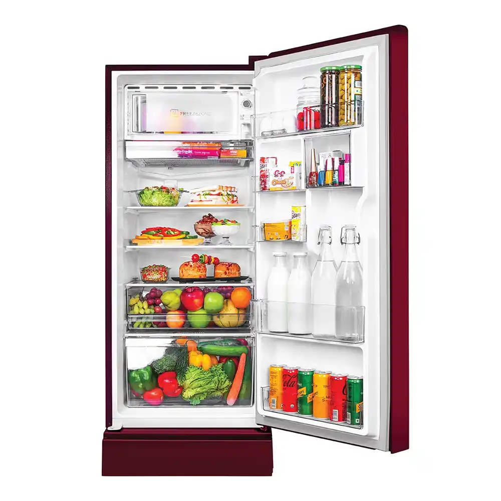 Haier-190L-Direct-Cool-Single-Door Refrigerator-Maroon-Hrd-2105PRD
