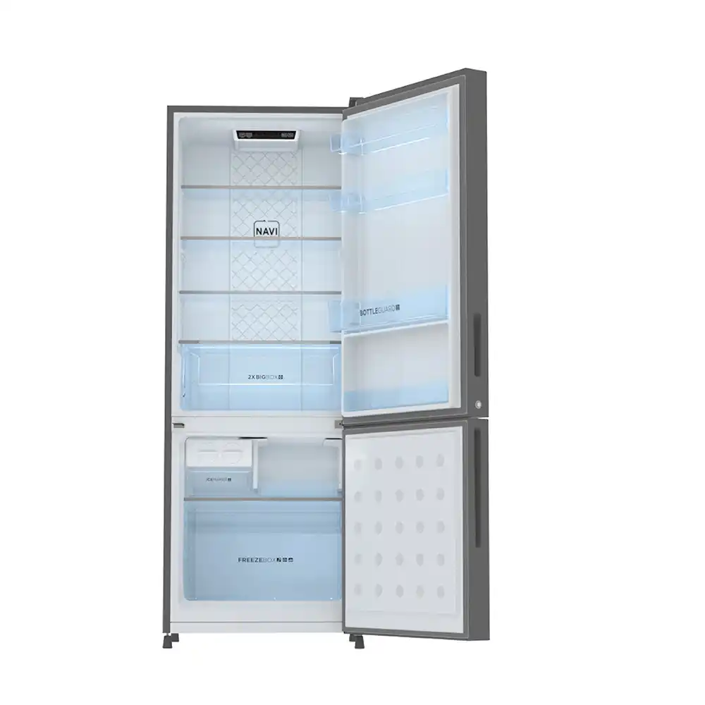 Haier-265L,-2-Star,-Finish-Bottom-Mounted-Frost-Free-Refrigerator-(Inox-Steel,-Hrb-P)-(3152BIS)