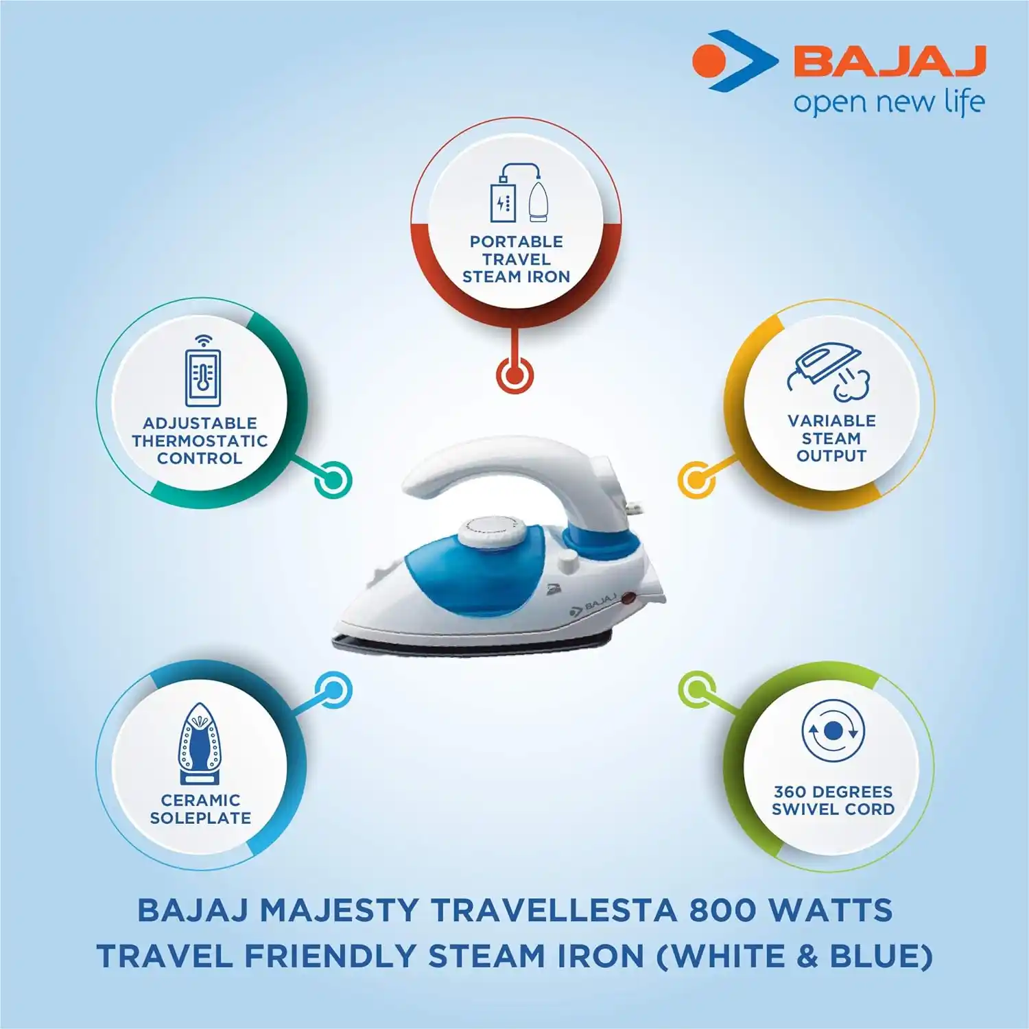 Bajaj---Majesty-Travellesta-(Blue-White)-Steam-Iron