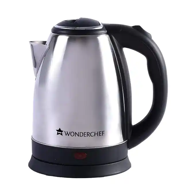 Wonderchef-Crescent-Electric-Kettle,-Stainless-Steel-Interior,-Safety-Locking-Lid---1.8L,-1800W