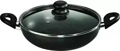 Granza-Non-Stick-Aluminium-Kadai-with-Glass-Lid-240MM---Kadai---Butterfly