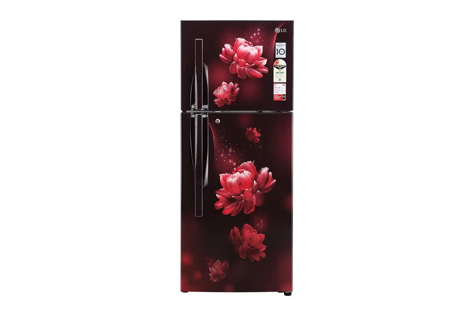 LG-240-L-2-Star-Frost-Free-Inverter-Double-Door-Refrigerator-(Gl-,-Red-Waterlily,-Co-(S292SRWY.DRWZEBN)