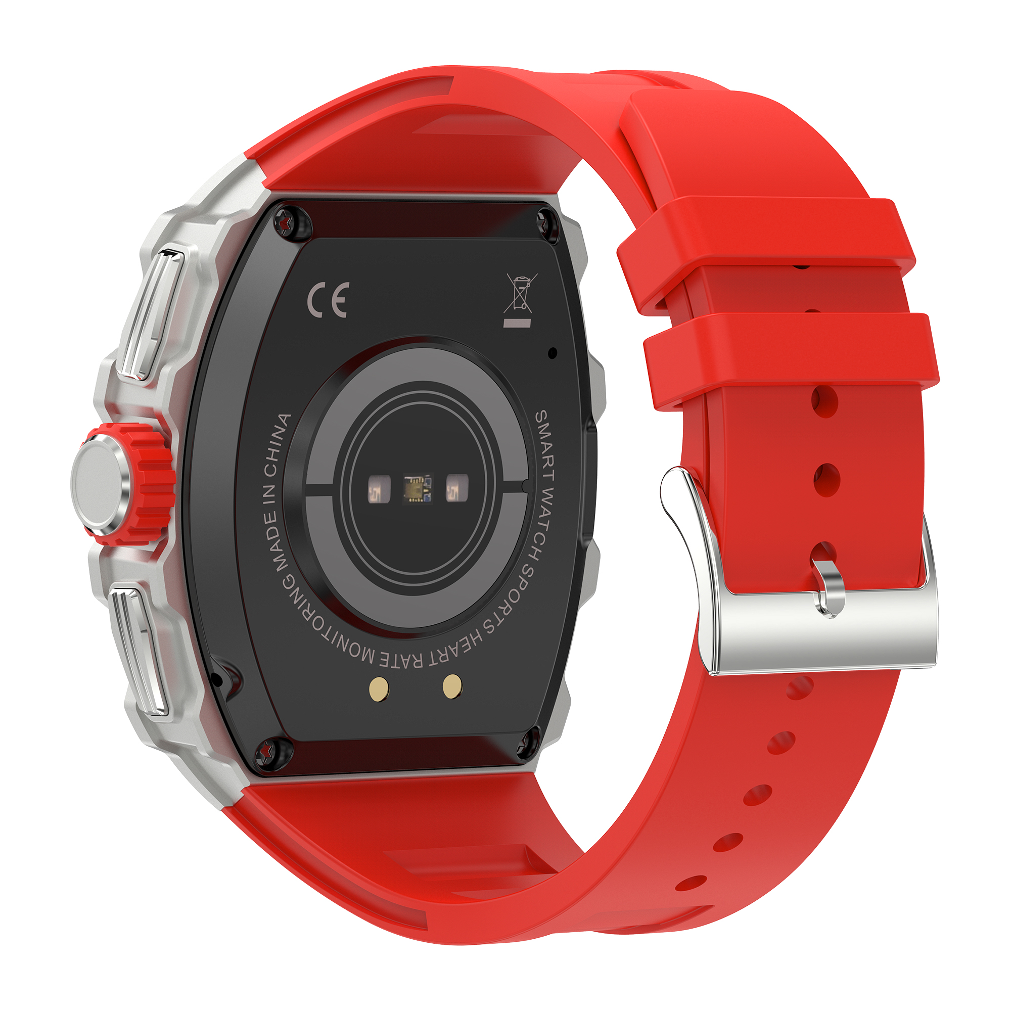 Nade-1.96-HD-Calling---Plan-X---Smart-Watch---Silver-Red