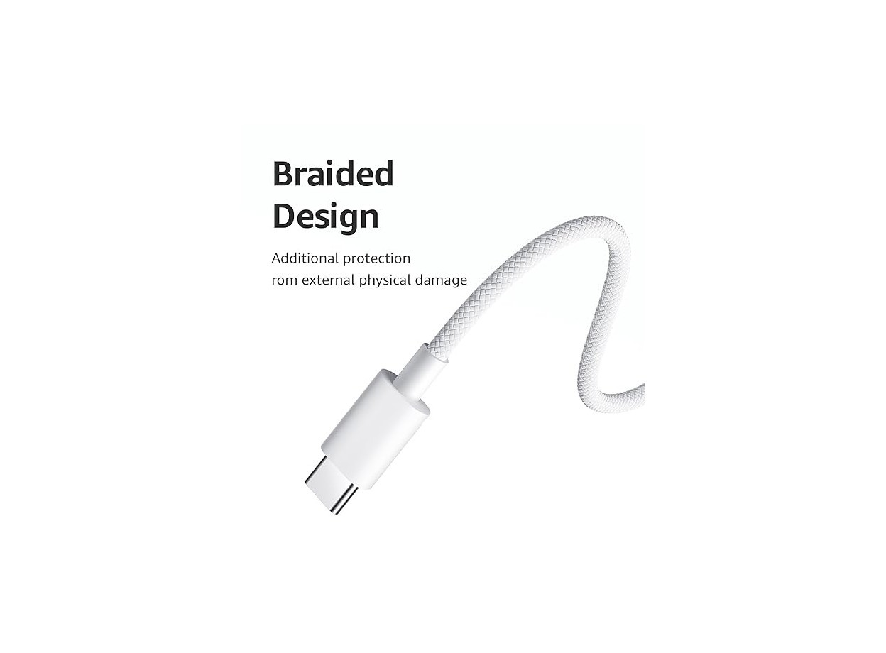 Xiaomi-Hypercharge-Type-C-to-Type-C-Cable-Supports-60W-Charging-Data-Cable-(White)