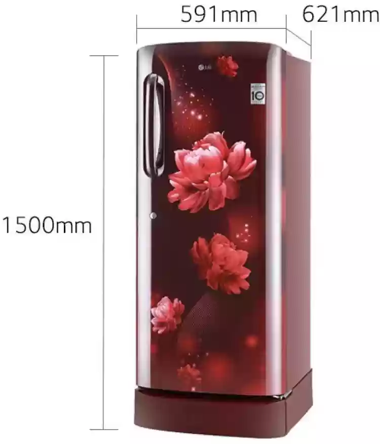 LG-224-L-3-Star-Direct-Cool-Single-Door-Refrigerator-(Red-Water-Lily)-Gl-(B241ARWD)