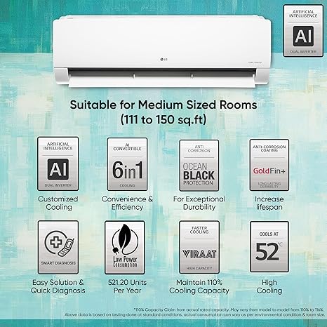 LG-1.5-Ton-3-Star-Inverter-Split-AC-with-Copper-Condensor-(Usuq/Usnq)-(Q19KWXE.AMLG)