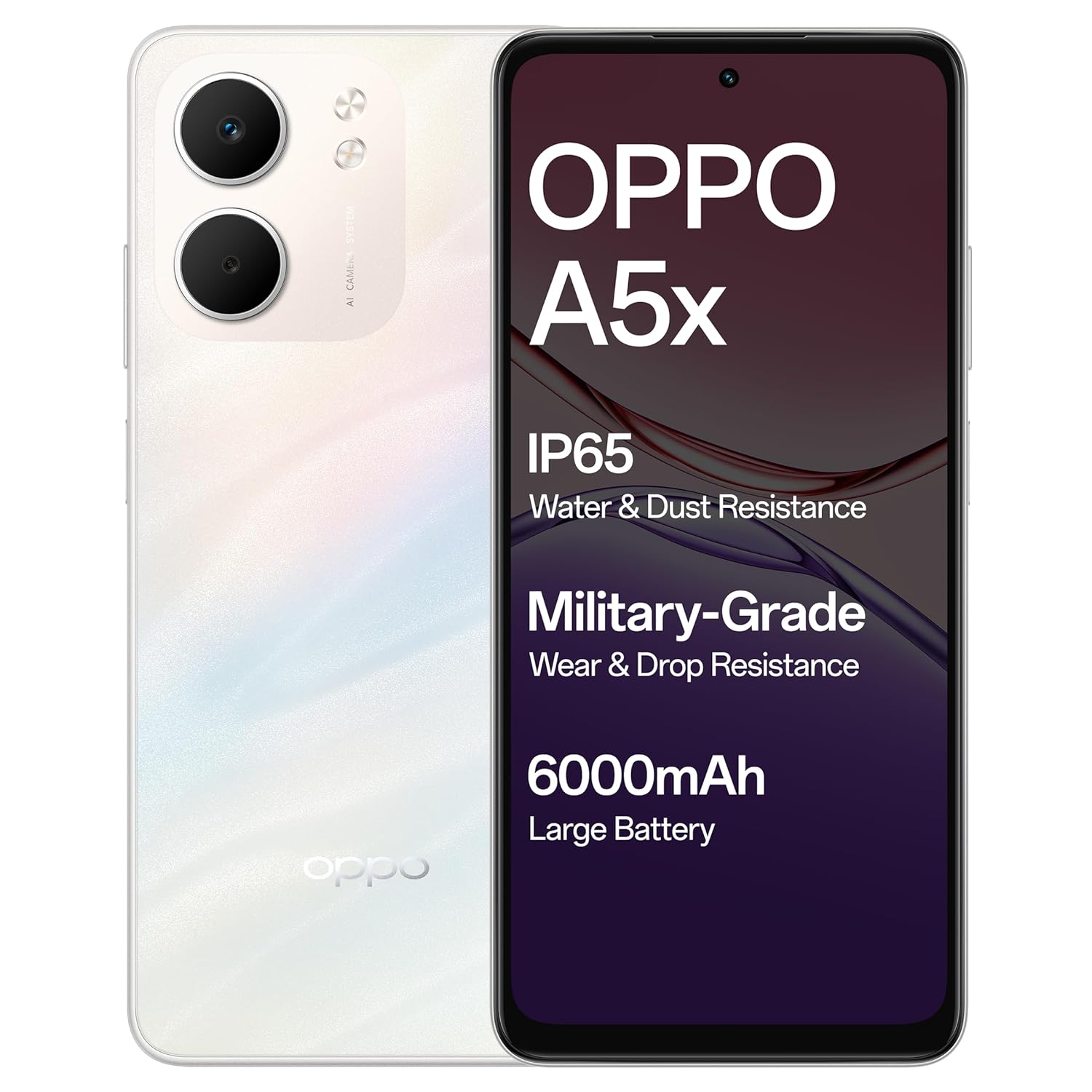 OPPO A5X 5G (Laser White, 4GB, 128GB)