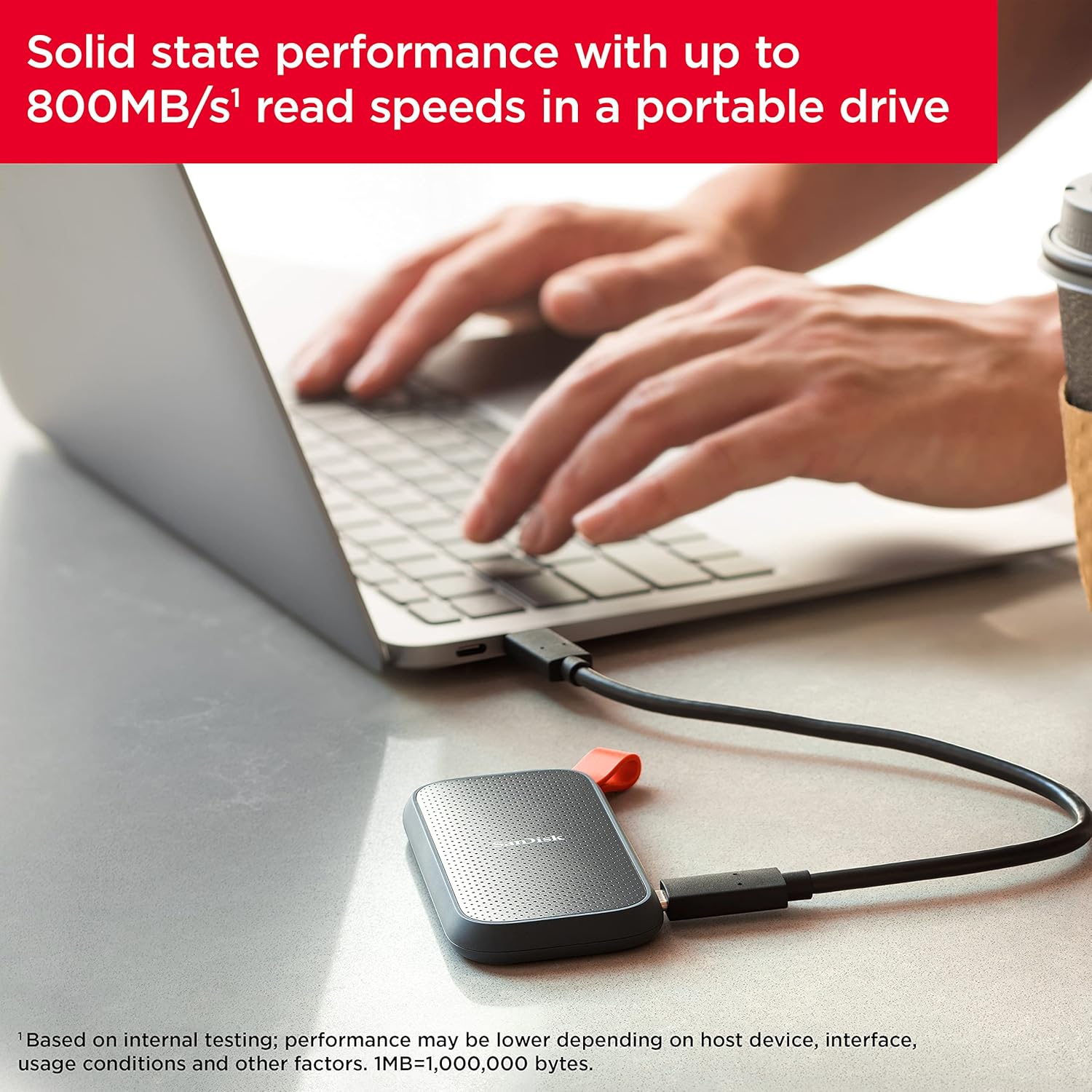 1TB SSD 1050MBPS - SANDISK - EXTERNAL HARD DISK