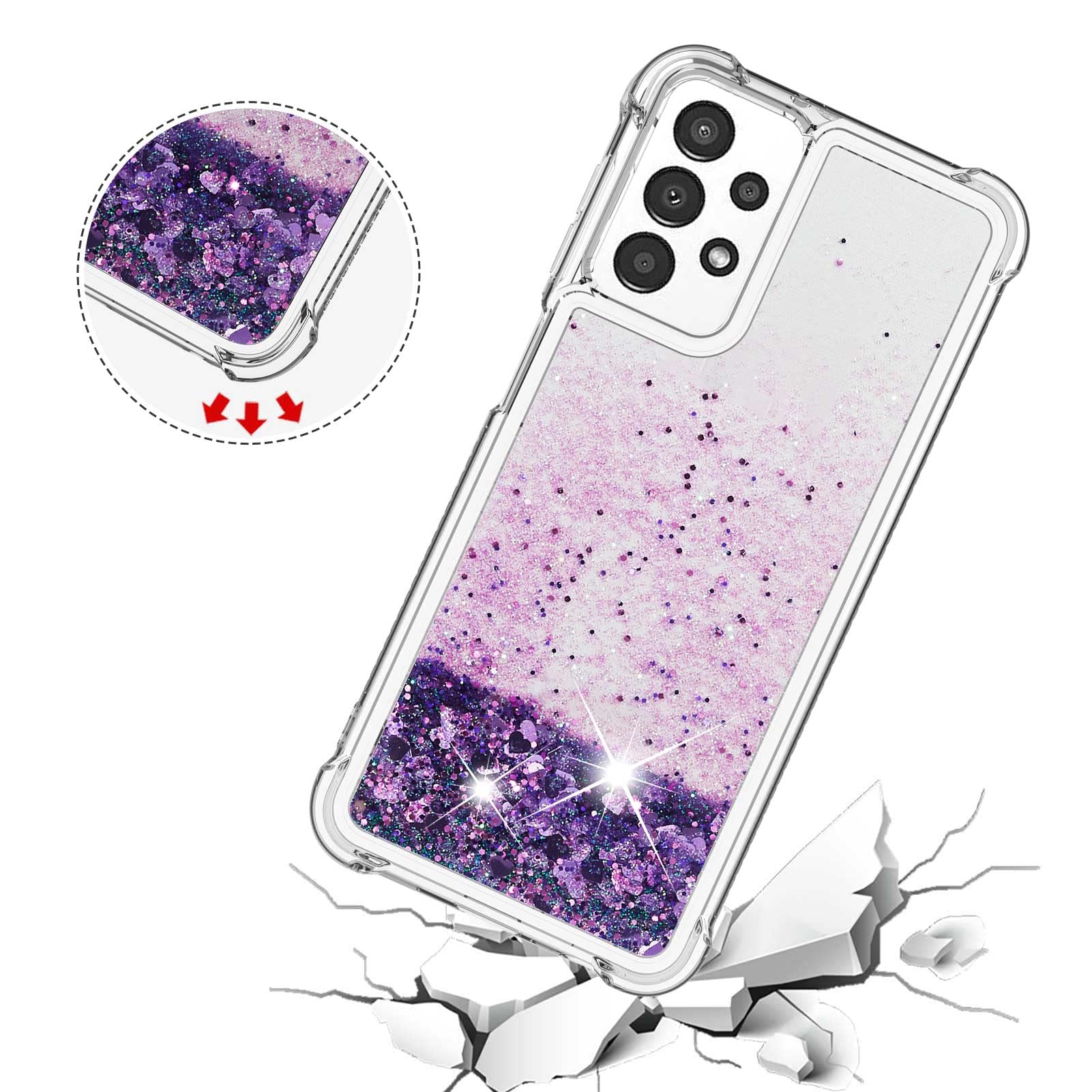 A135-Galaxy-A13---Samsung---Glitter---Back-Case---Liquid-Case