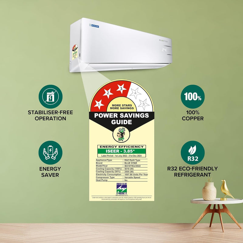 Blue-Star-1.5-Ton-3-Star-Convertible-5-in-1-Turbo-Cool-Inverter-Split-AC-(ID318DKU)