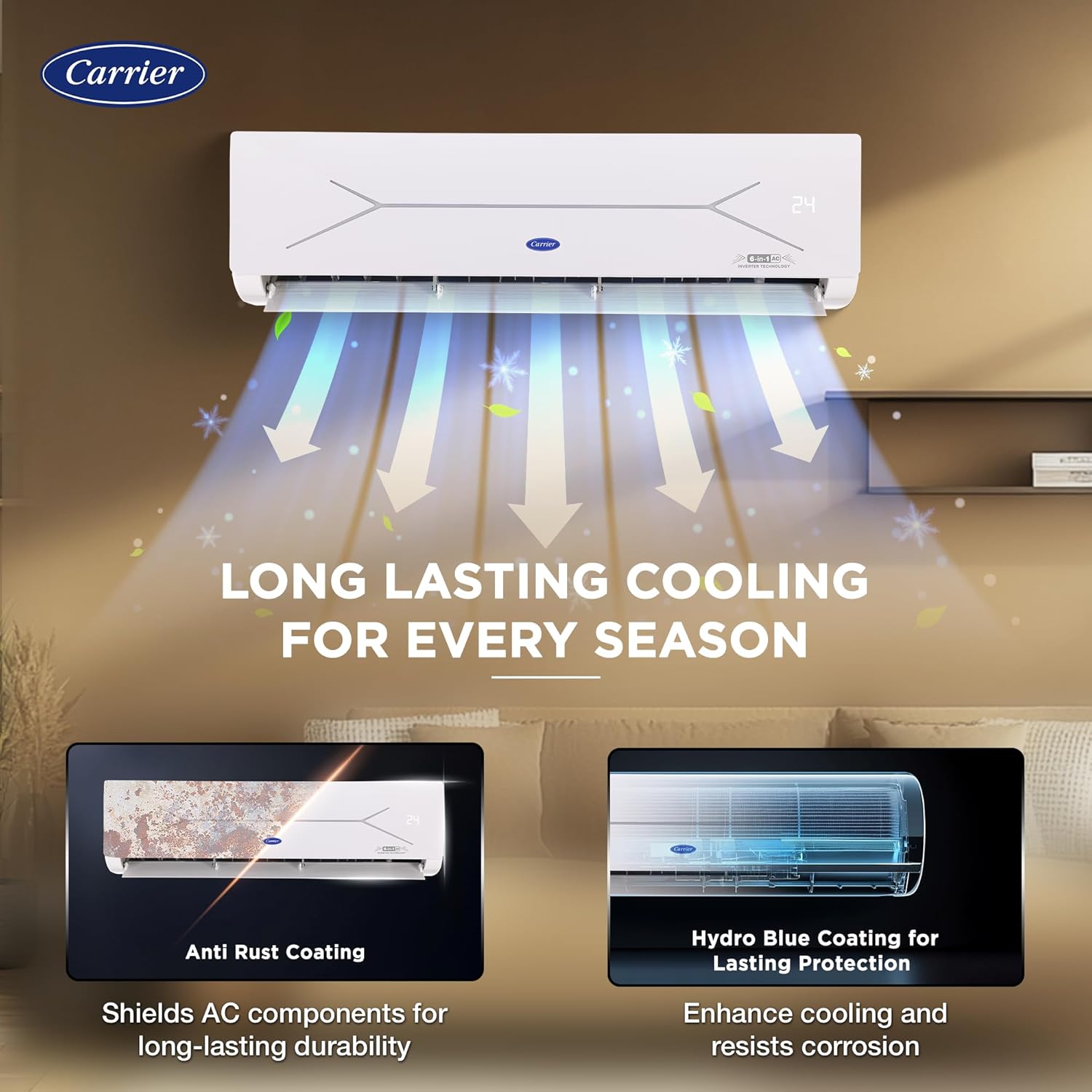 Carrier-1.5-Ton-5-Star-Xpert-Lumo-Fxi-Convertible-6-in-1-Cool-Inverter-Split-AC-with-Wi-Fi-(CAI20PL5R35W0)