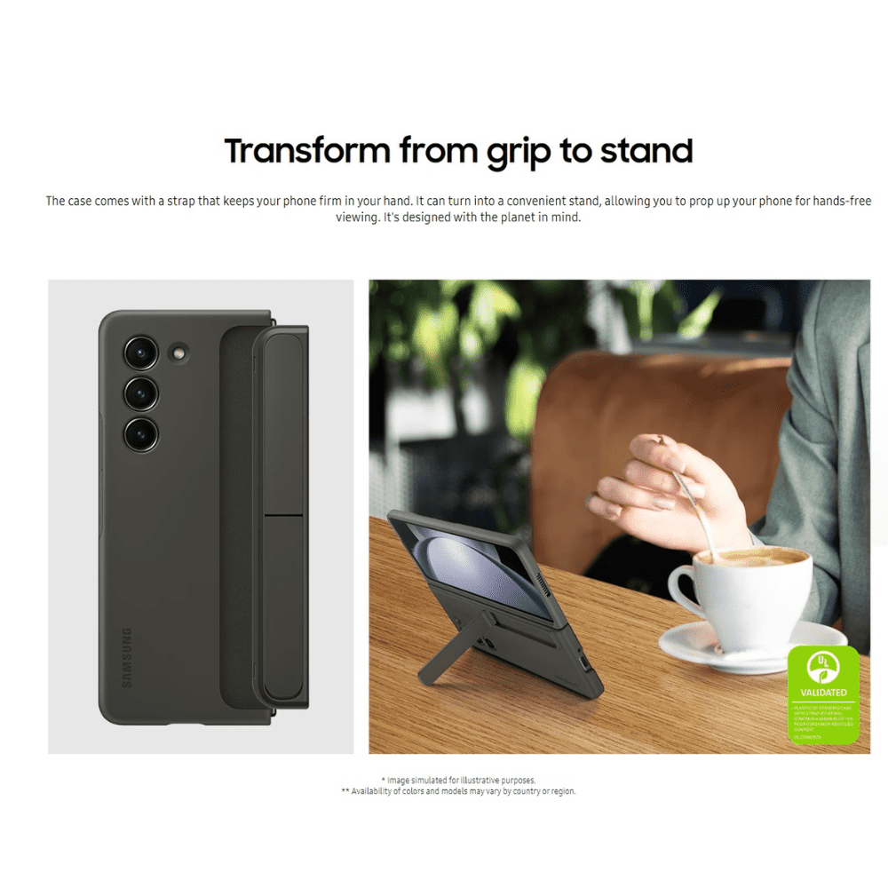 Ef-Z-Fold-5-Standing-Case-with-Strap-Samsung-S-View-Graphite-(MF946CBEGIN)
