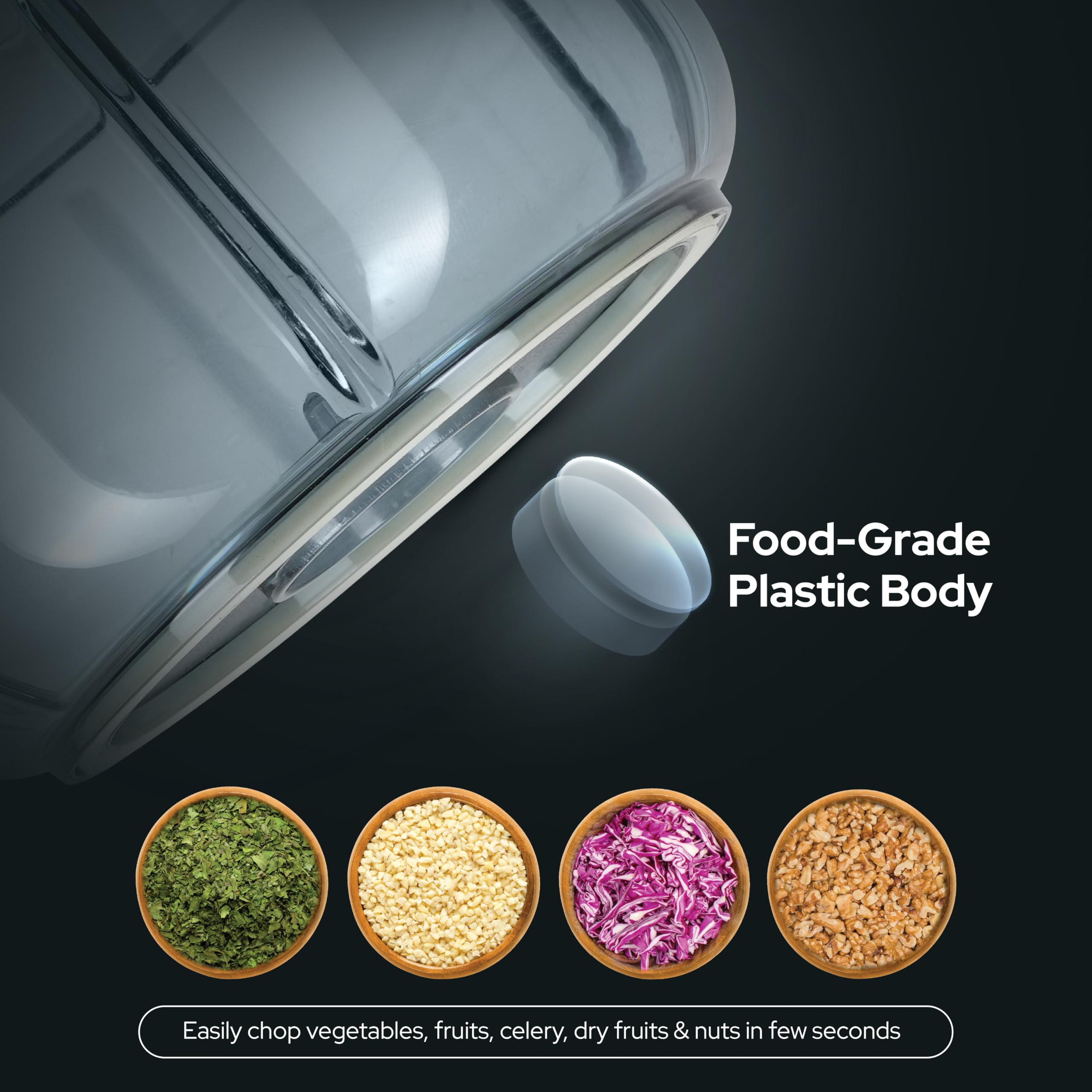 Impex-650ML-3-Ss-Blades-Vegetable-&-Fruit-Push-Chopper-(Ic-650)