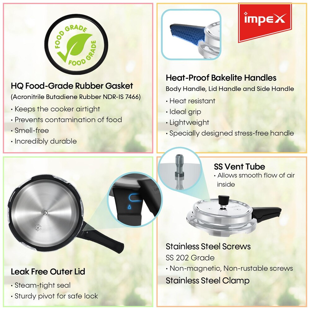 Impex-Aluminium-Dripless-Pressure-Cooker-(Delight-3)
