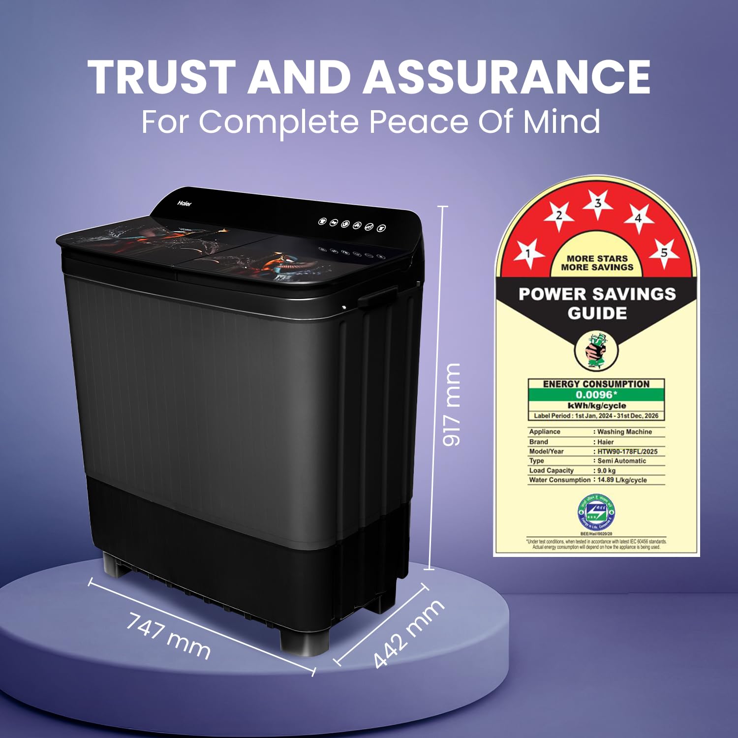 Haier-9-Kg-Semi-Automatic-Top-Load-Toughened-Glass-Washing-Machine-(Black)-(HTW90)