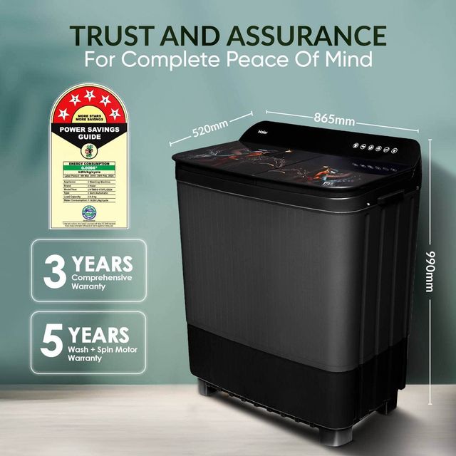 Haier-9-Kg-Semi-Automatic-Top-Load-Toughened-Glass-Washing-Machine-(Black)-(HTW90)
