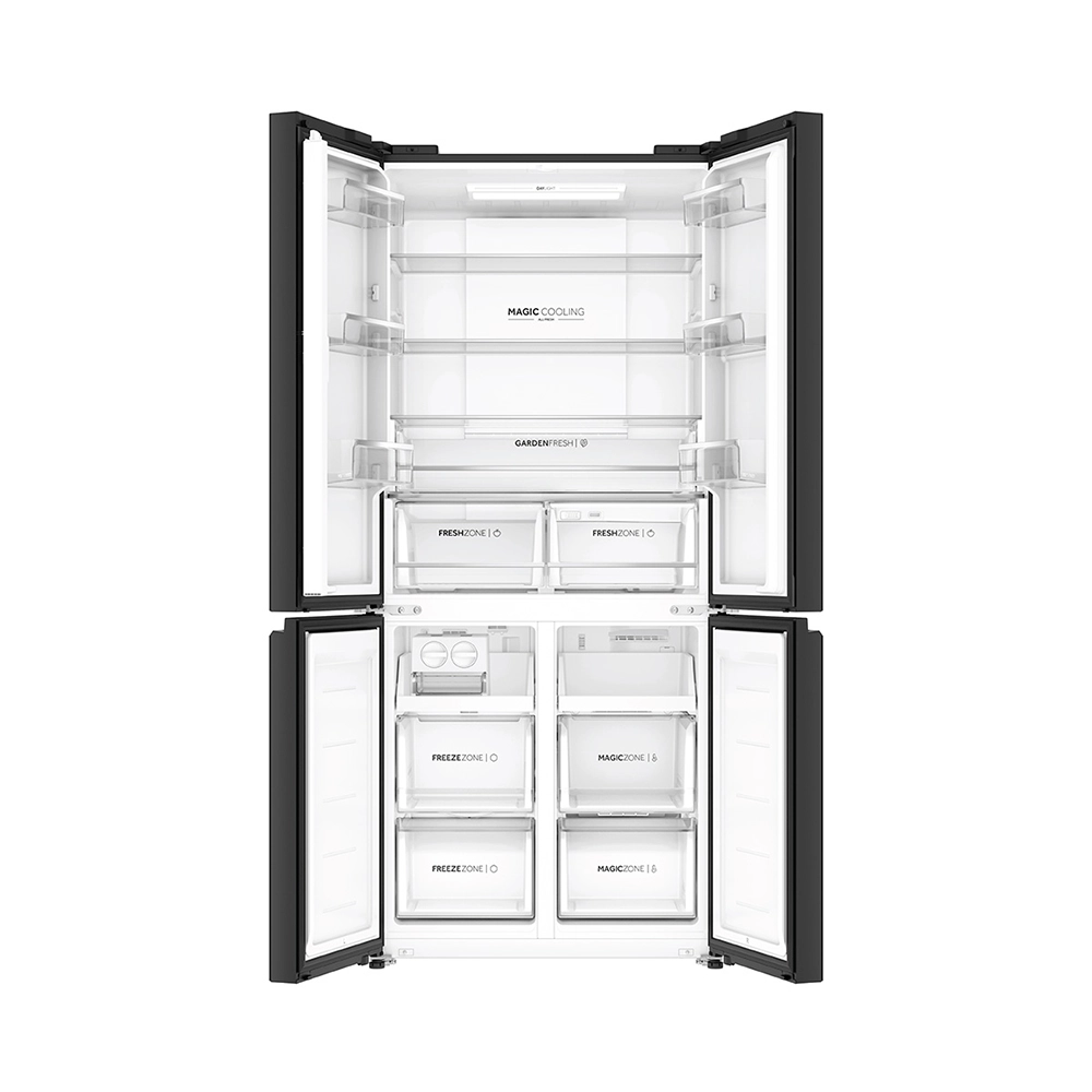 Haier-520-Ltrs-3-Star-4-Door-Side-by-Side-Convertible-French-Door-Wi-Fi-Refrigerator-(Black-Glass)-(600KGU1)