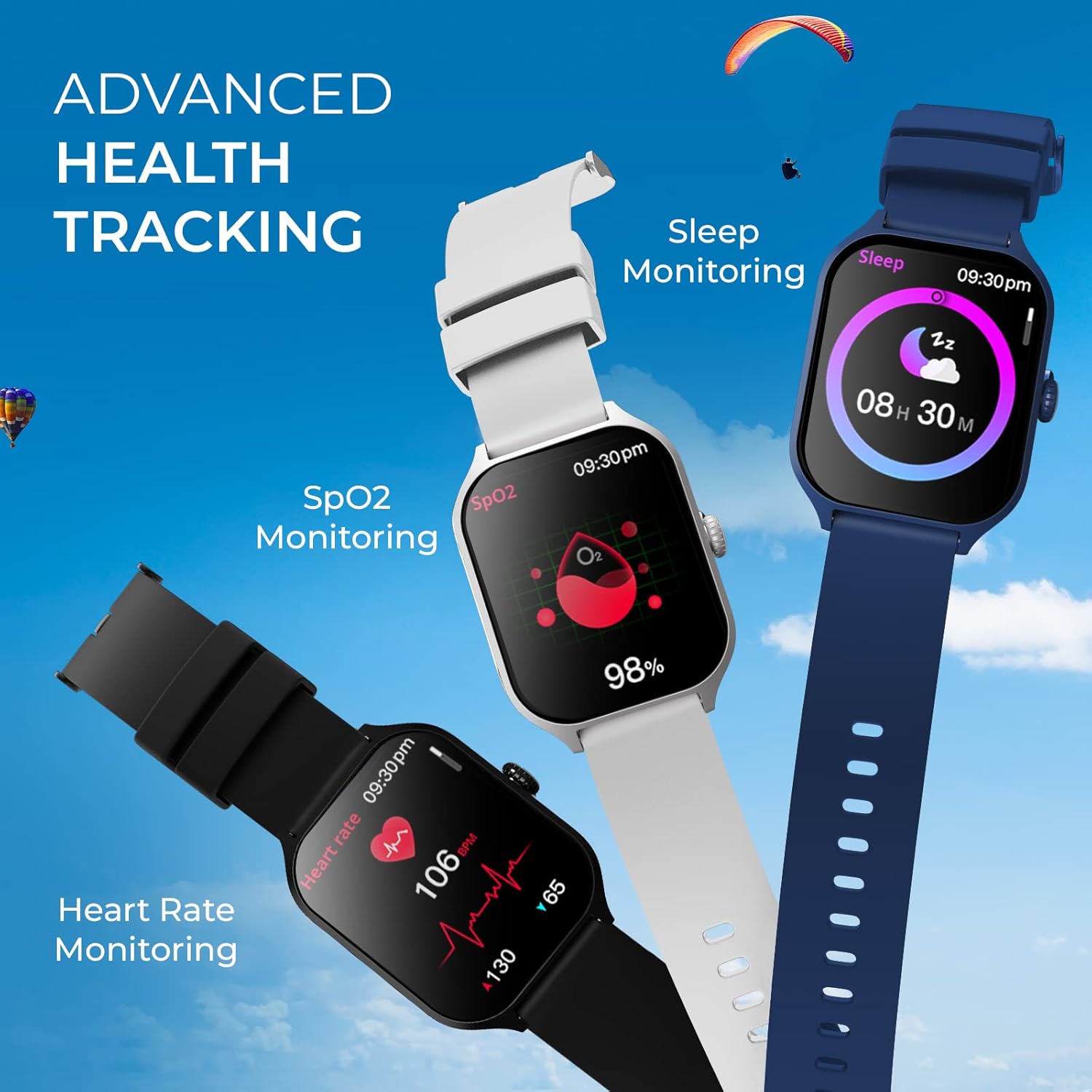 Flair-1.96-HD-Calling---Plan-X---Smart-Watch---Green-&-4-Changeable-Straps