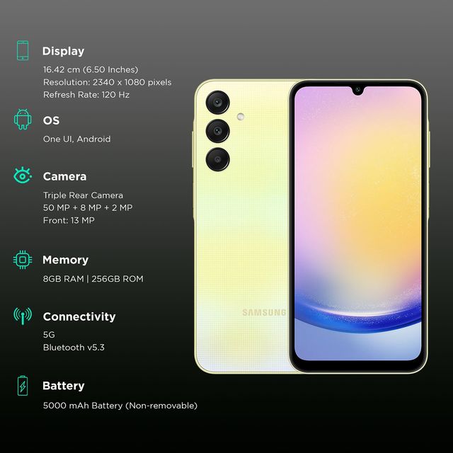 Galaxy A25 5G - Samsung - 8GB RAM - 256GB - Yellow (A256E)