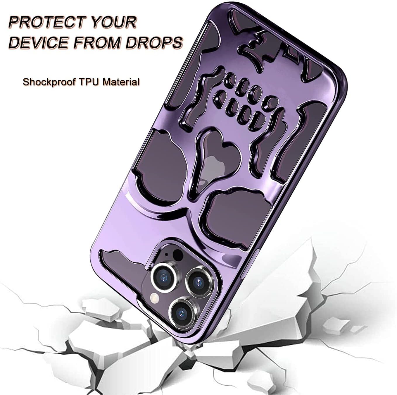 iPhone-14-Pro---Apple---Skull---Silicon---Skull-Case