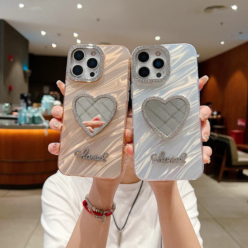 iPhone-14-Pro-Max---Apple---Mirror-Heart---Back-Case