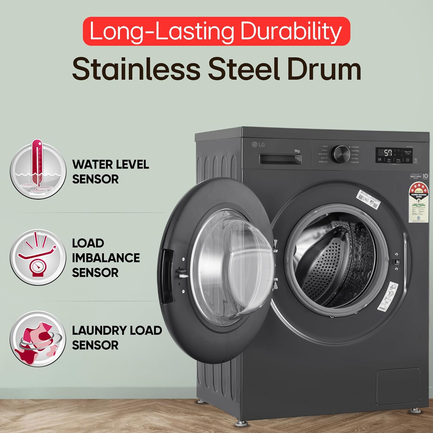 LG-9KG-Front-Load-Washing-Machine-with-Inverter-Direct-Drive-(Middel-Black)-(FHB1209Z4M)