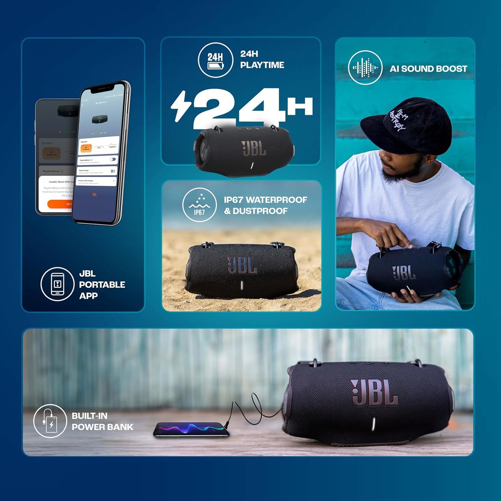 JBL-Xtreme-4-Portable-Bluetooth-Speaker-(Black)
