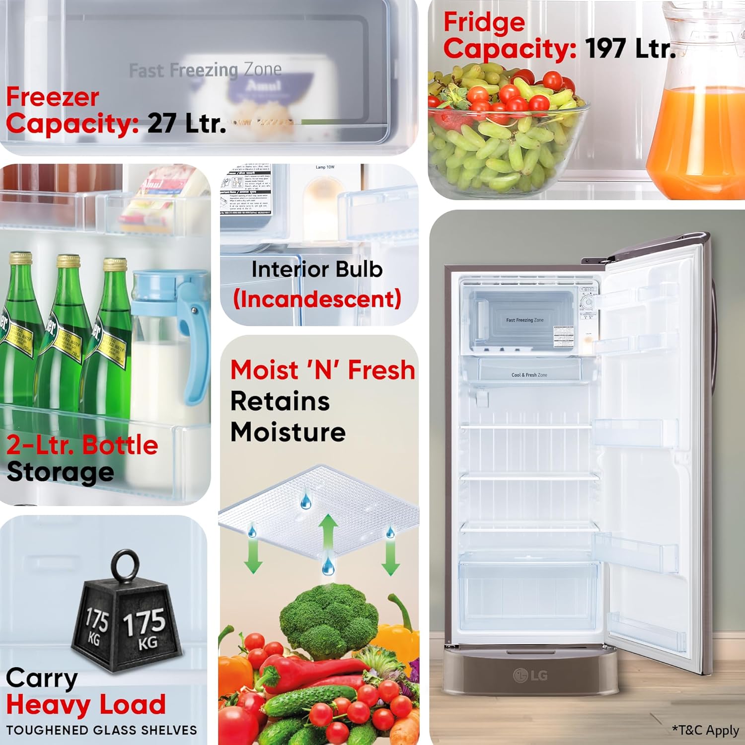 LG-224-Ltrs-3-Star-Direct-Cool-Single-Door-Refrigerator-(Fawn-Steel)-(B241AFSD)