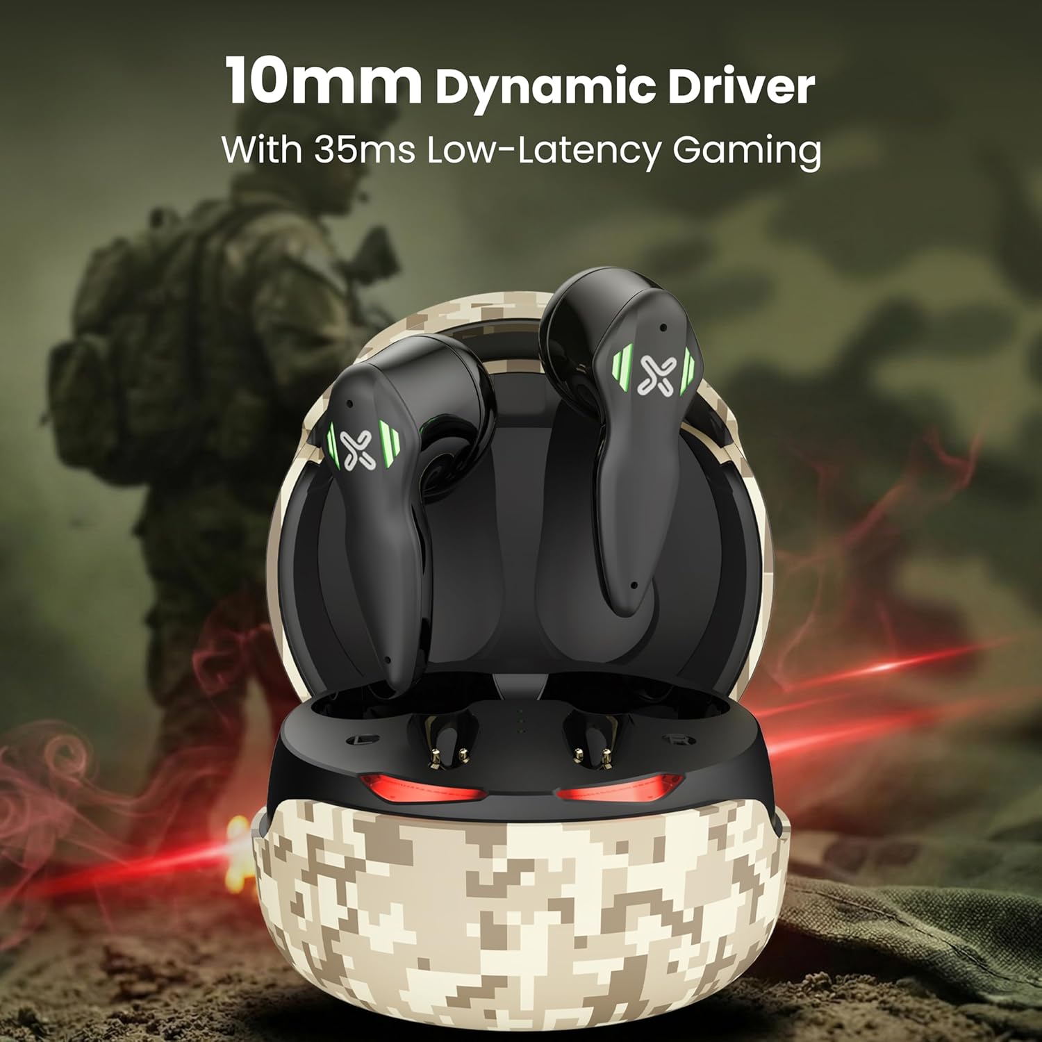 Plan-X-Beast-555-ENC-Bluetooth-(Khaki)-6-Months-Warranty