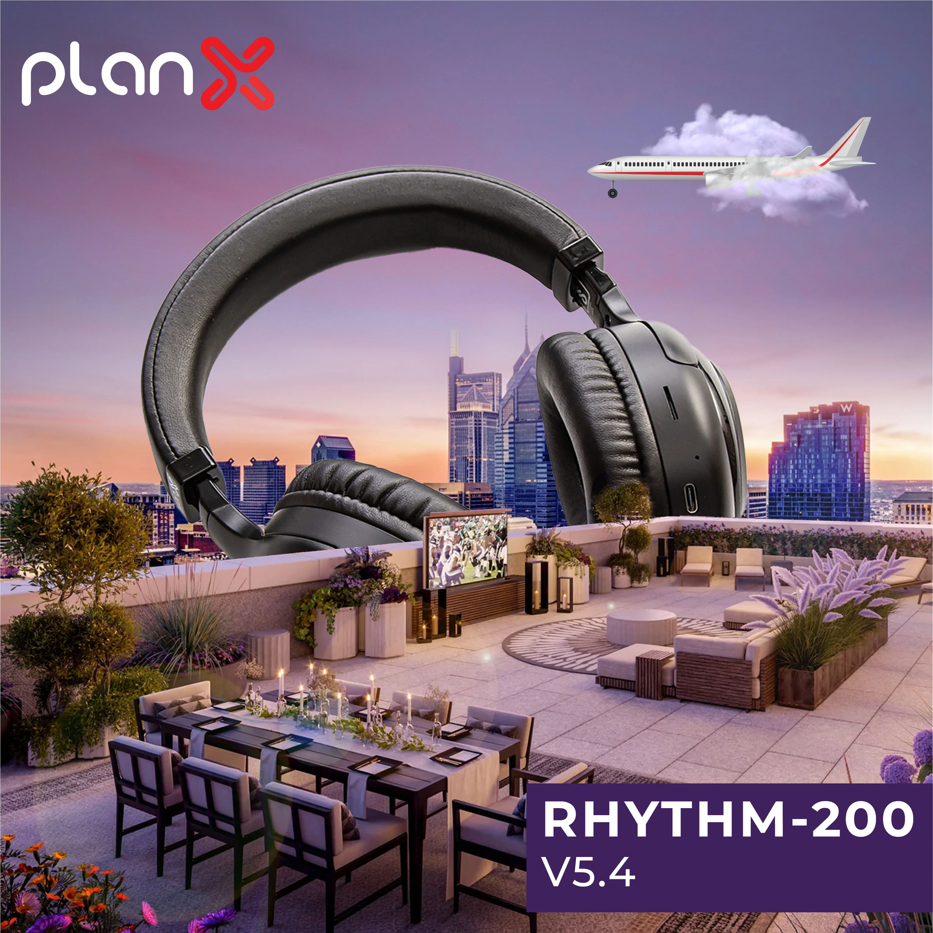 Plan-X-Ht-55-Rhythm-200-Wireless-Headphone-(Black)-6-Months