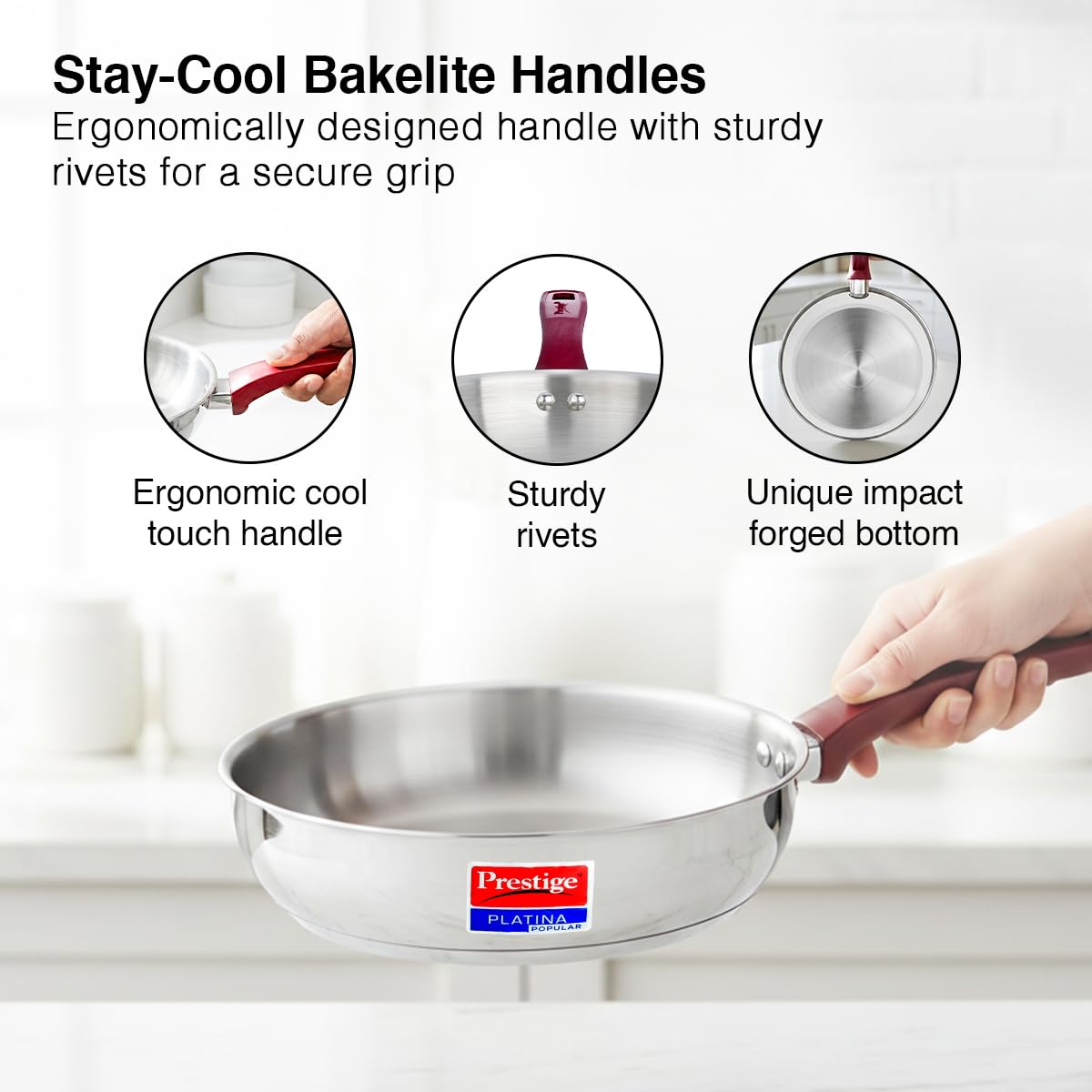 Prestige-Cookware-Fry-Pan-260MM-Stainless-Stell-(Ss-Platina-Pop-260MM-Rh)