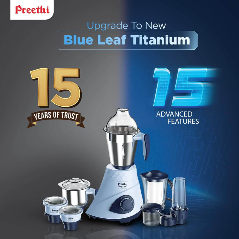 Preethi-1000-W-Mixer-Grinder-15-Advanced-Features-&-6-Jars-(Blue)-(Blueleaf-Titanium-15.0)