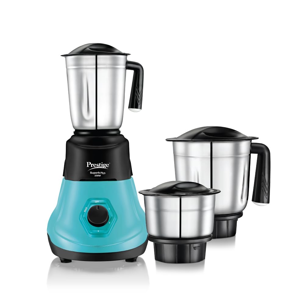 Prestige-500-W-3-Jars-Mixer-Grinder�(Black-&-Blue)�(Superb-Plus)