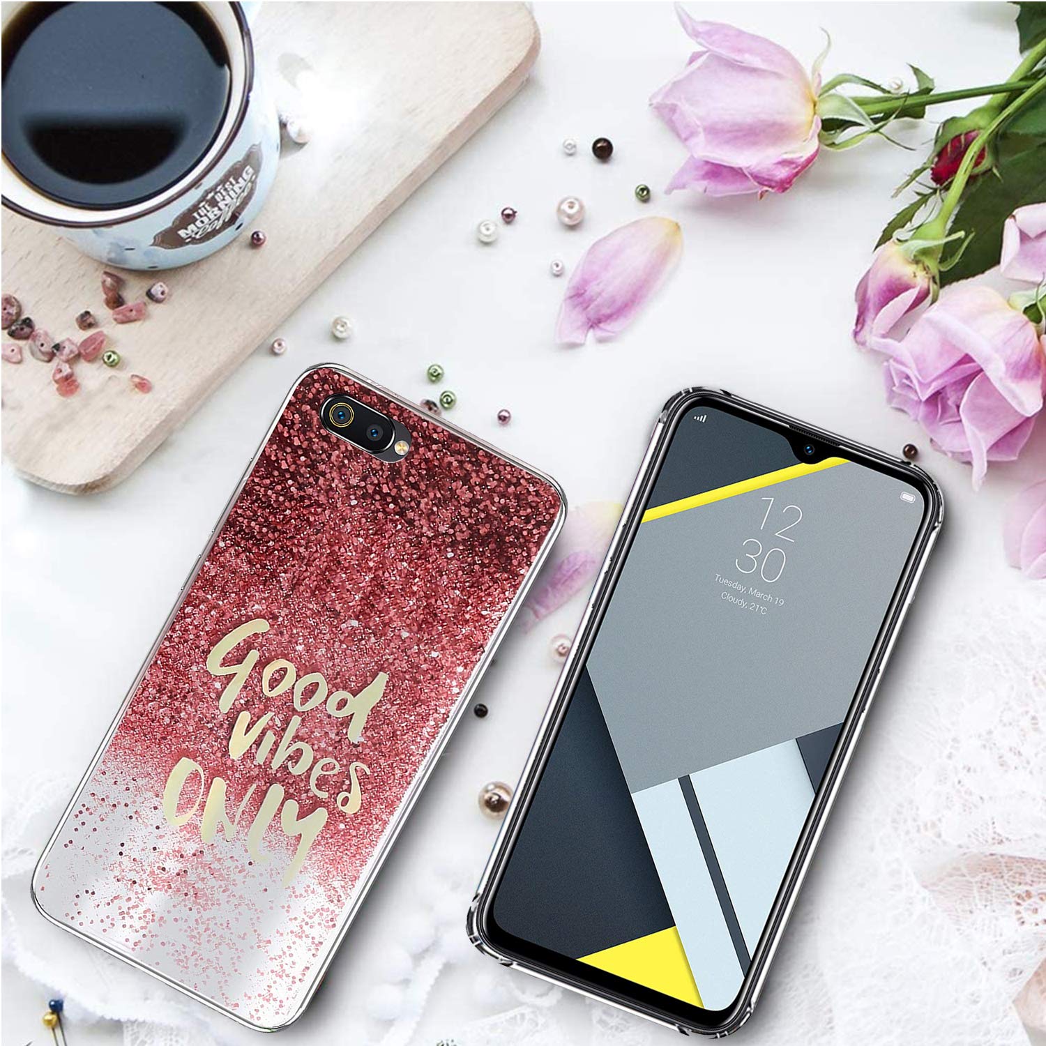 Realme-C2---Realme---Glitter---Back-Case---Ladish-Series