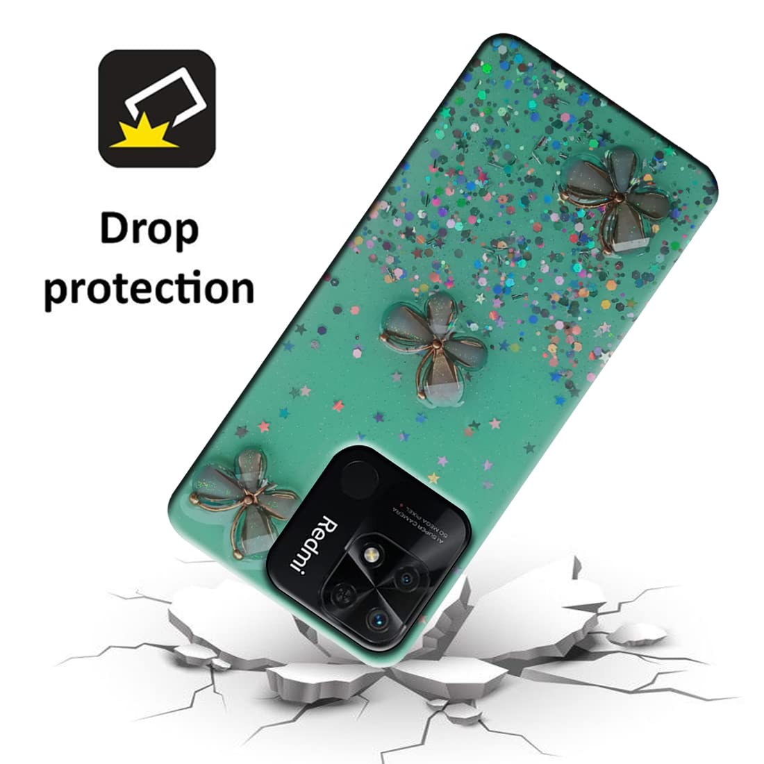 Redmi-10C---Xiaomi---Glitter---Back-Case---Ladish-Series