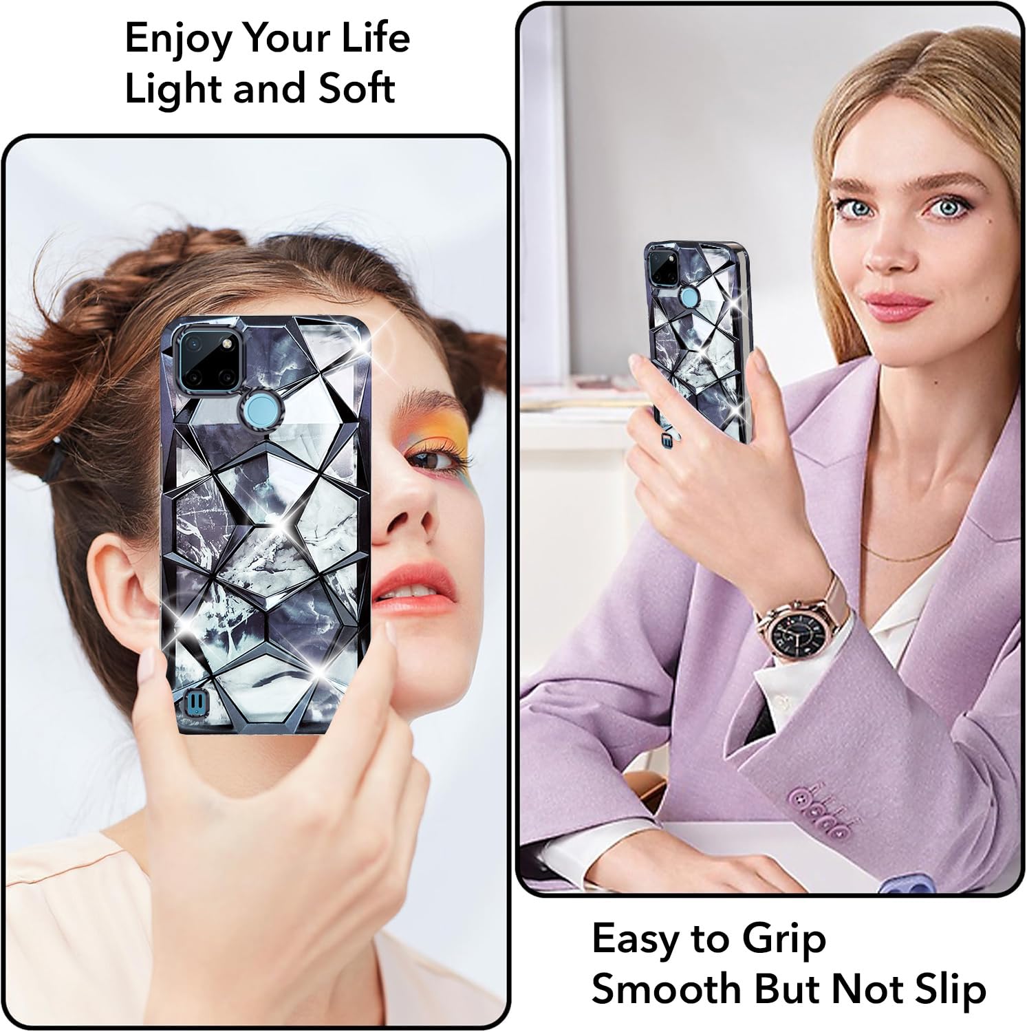 Realme-C21Y---Realme---Glitter---Back-Case---Ladish-Series