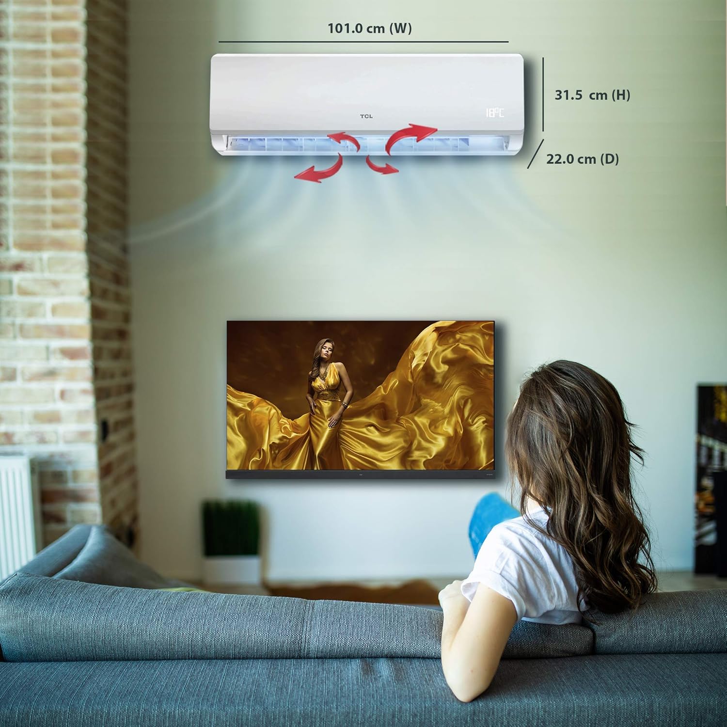 TCL-2-Ton-3-Star-Smart-Wi-Fi-AI-Ultra-Inverter-Split-AC-(22CSDEV3GA)