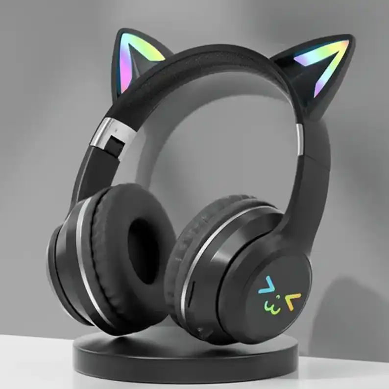 Gjby-Ca-042-Ht-202-Cat-LED-Colorful-Glow-Wireless-Headphone-(Black)